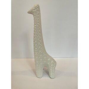 Modern Matte‎ White Ceramic Giraffe Figurine Menagerie Pottery 14.5in